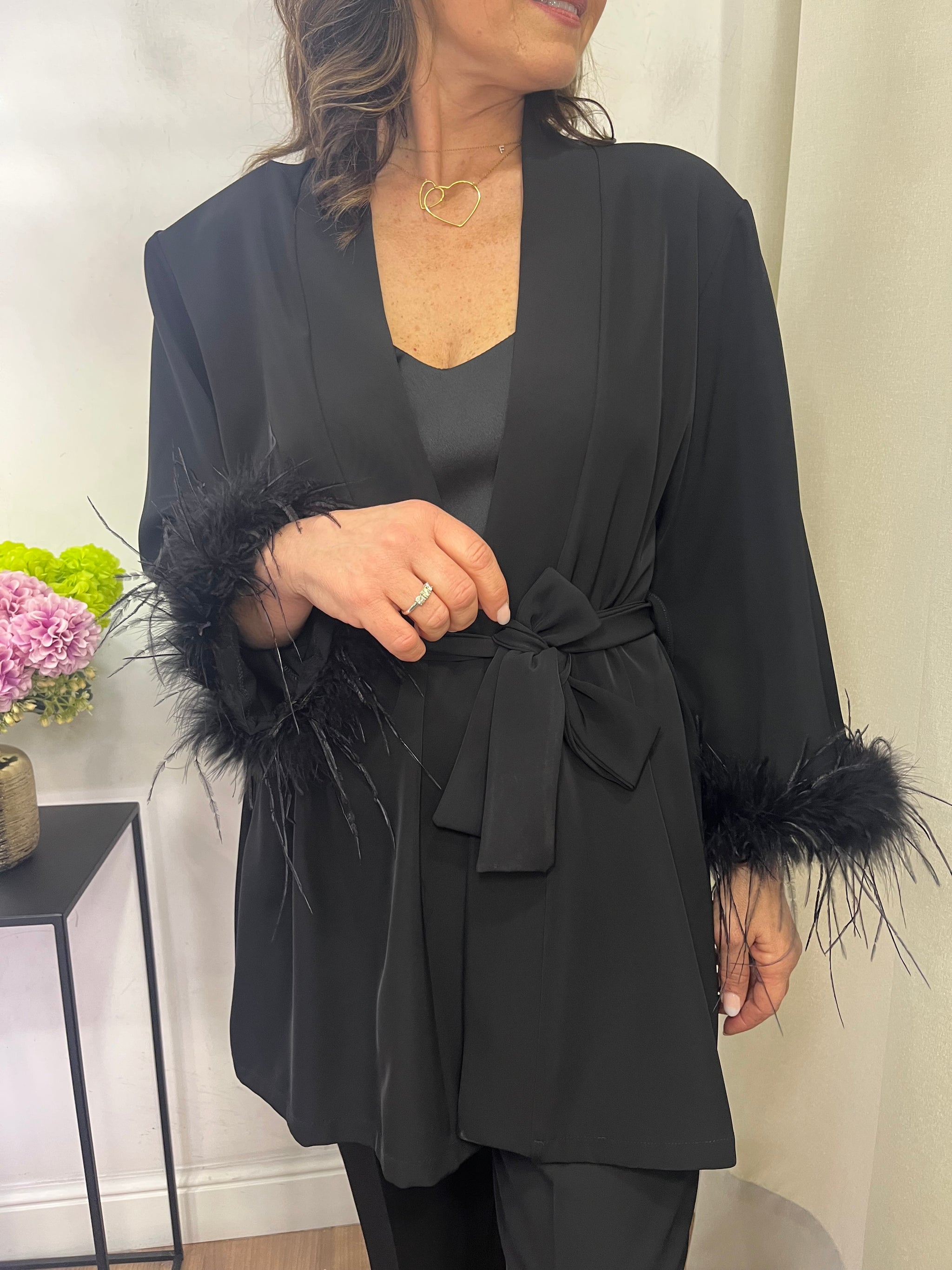 Tailleur plumes