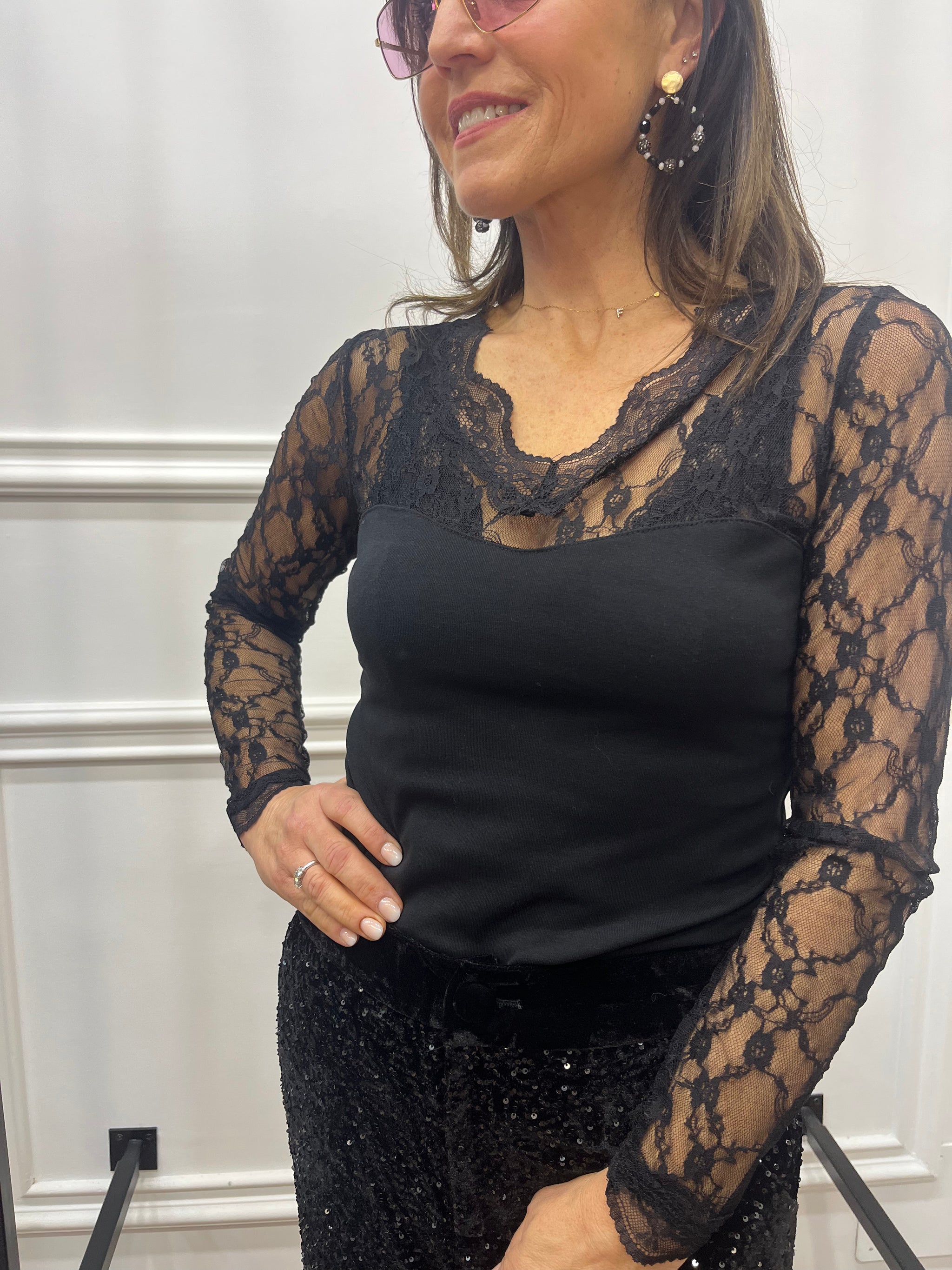 Sotto giacca in pizzo